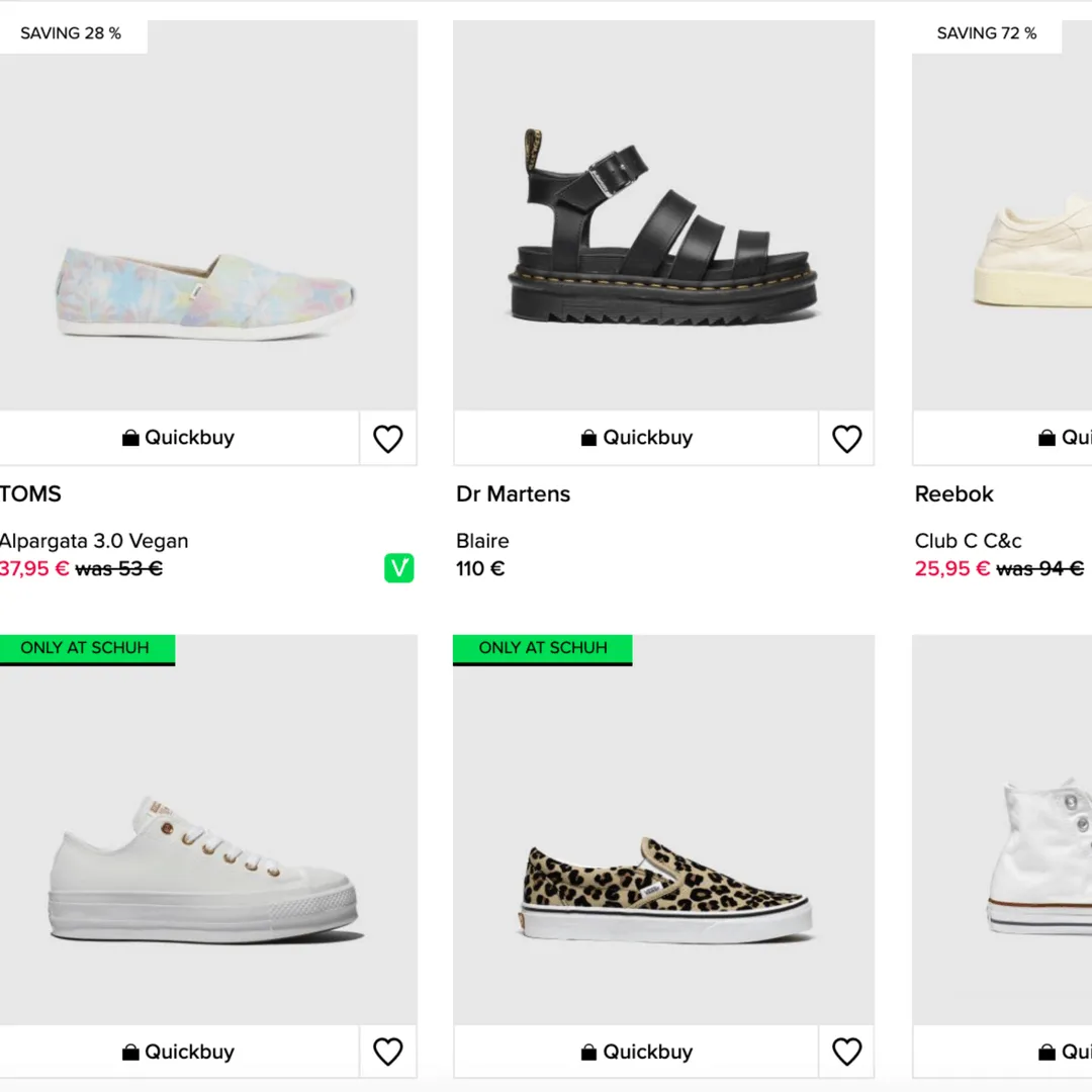 Schuh a shoe retailer - SentiSum
