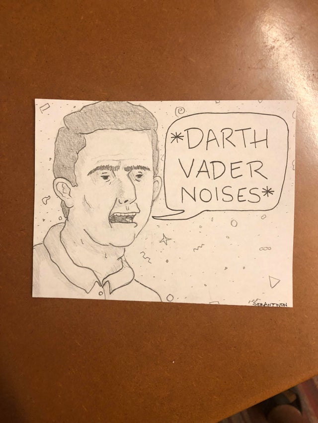 r/funny - I work at a call center. Sometimes I like to draw what my callers might look like. Here’s Doug the mouth breather from today: