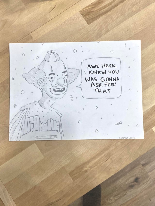 r/funny - I work at a call center (well, from home now). I like to draw my callers every now and again. This is all the callers that hit me with this response when asked for information they had been told they would need before I pick up