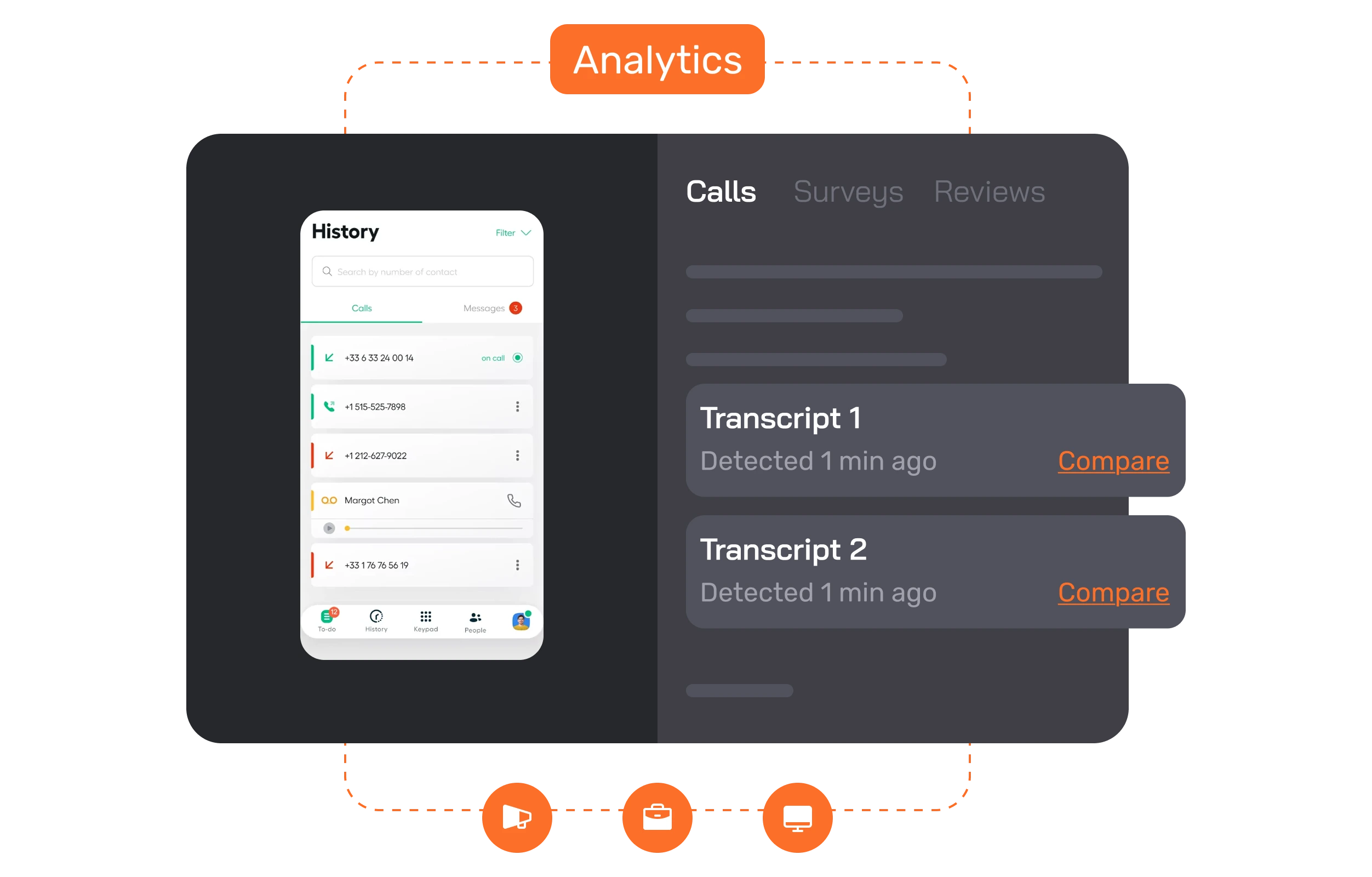 voice and call analytics illstration