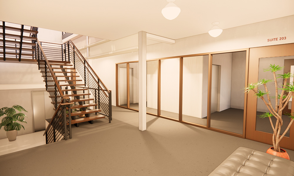 WT Grant Render second floor lobby