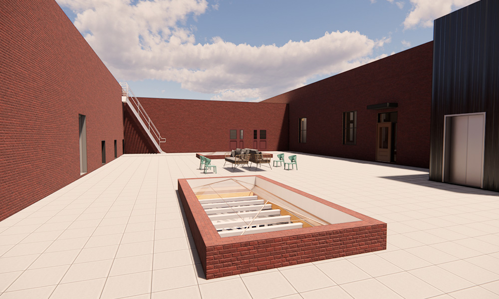 WT Grant Render roof salisbury side