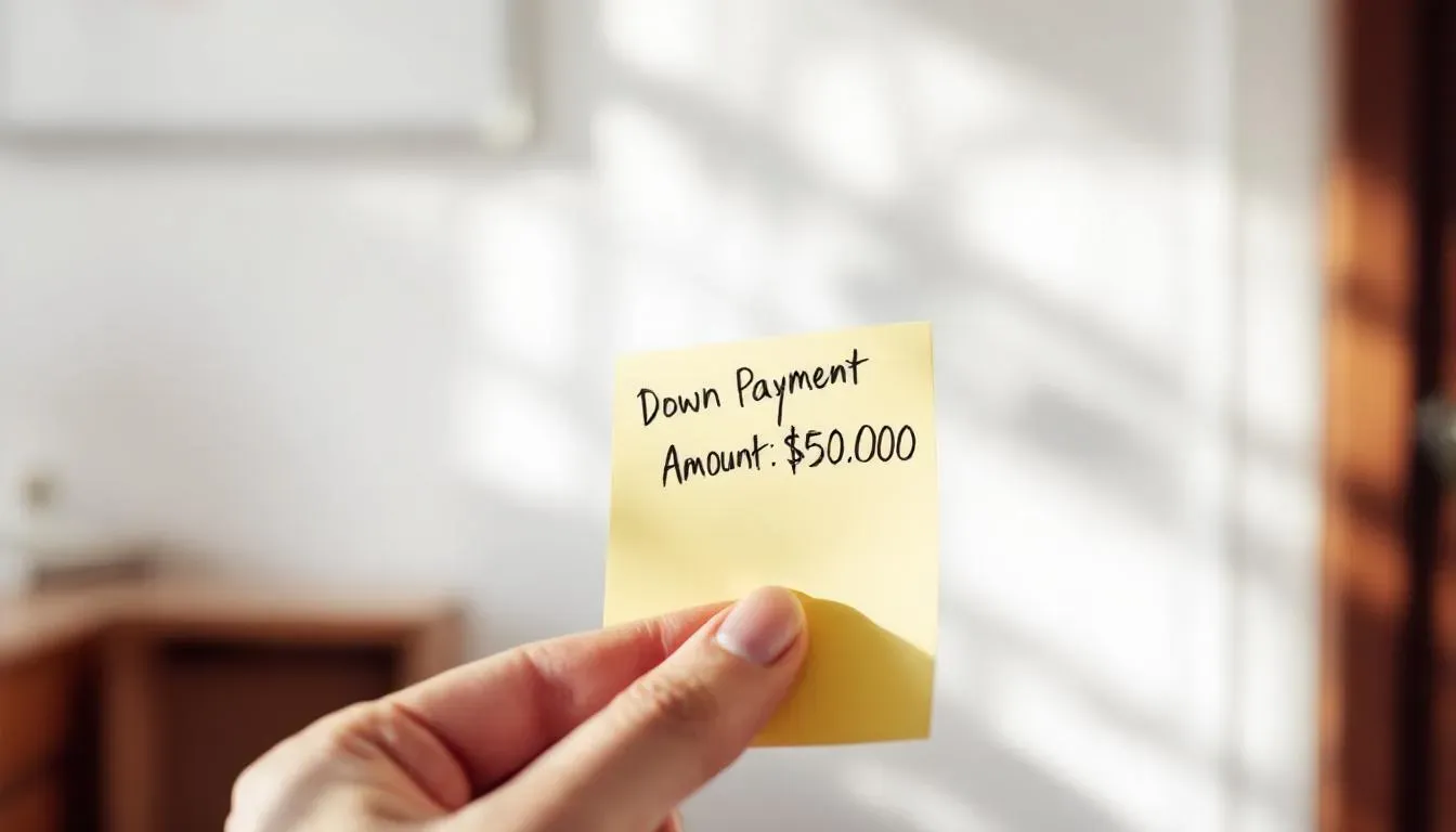 The image illustrates various down payment amounts required for home purchases, highlighting the impact of a larger down payment on monthly payments, interest rates, and mortgage insurance. It also emphasizes the importance of understanding the minimum down payment and available payment assistance programs for first-time home buyers.