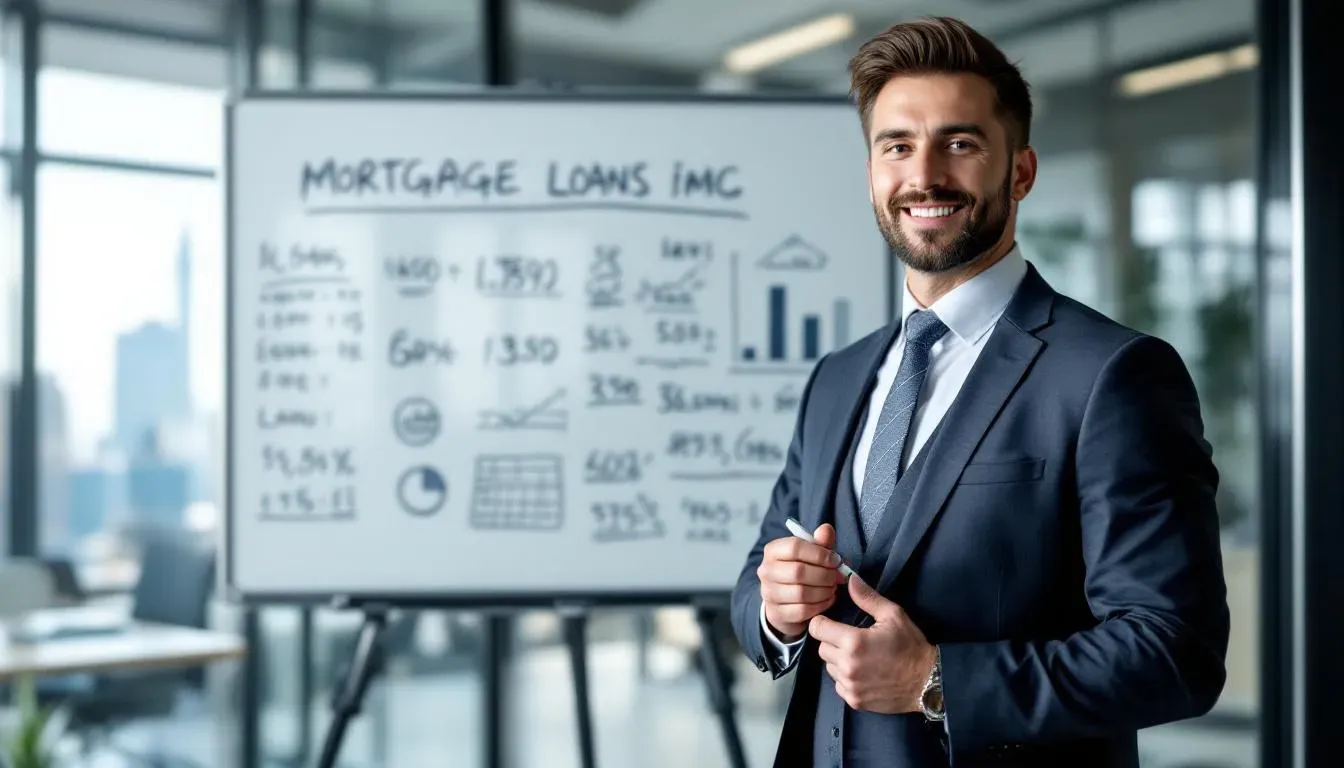 The image depicts a graph illustrating the price trends of mortgage loans over time, highlighting differences between qualified mortgages and non qualified mortgages. It emphasizes factors such as interest rates, monthly payments, and the impact of the debt to income ratio on home financing options.