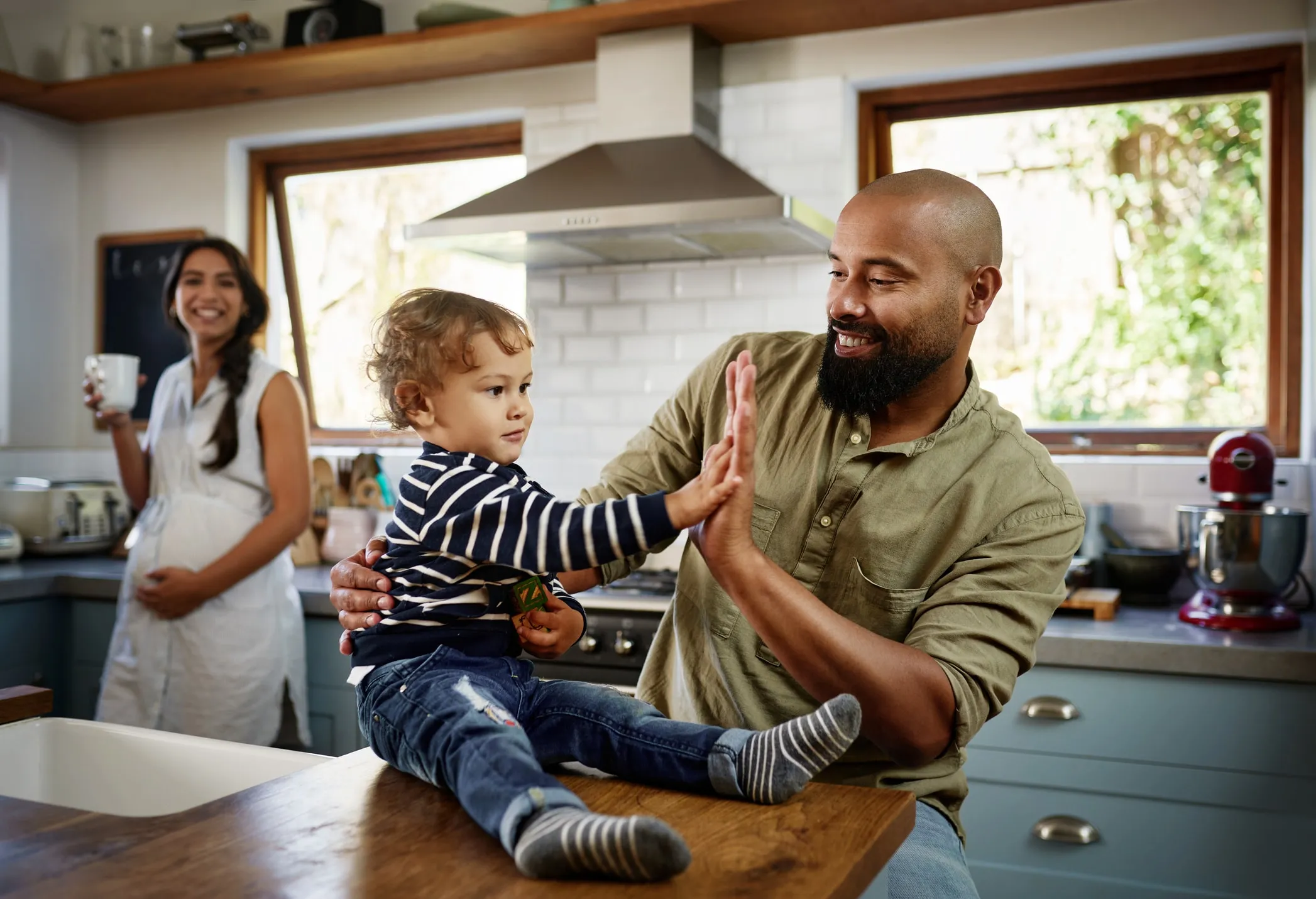 Homeowners moving into their new home.