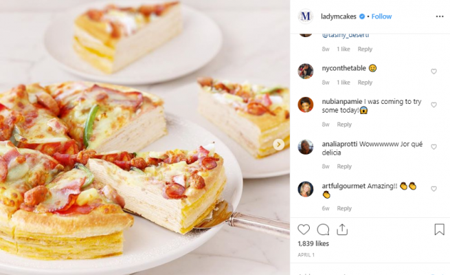 Lady M Pizza Mille Crepe