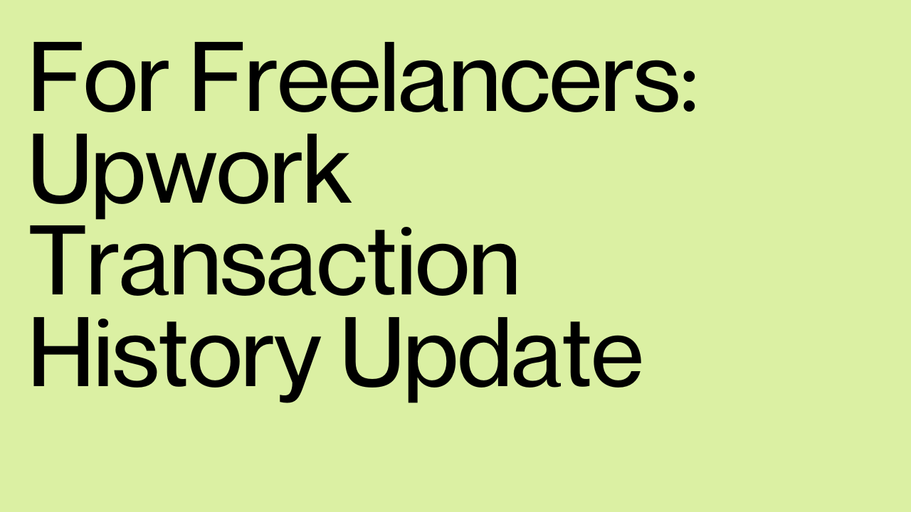 Transaction History Update for Freelancers
