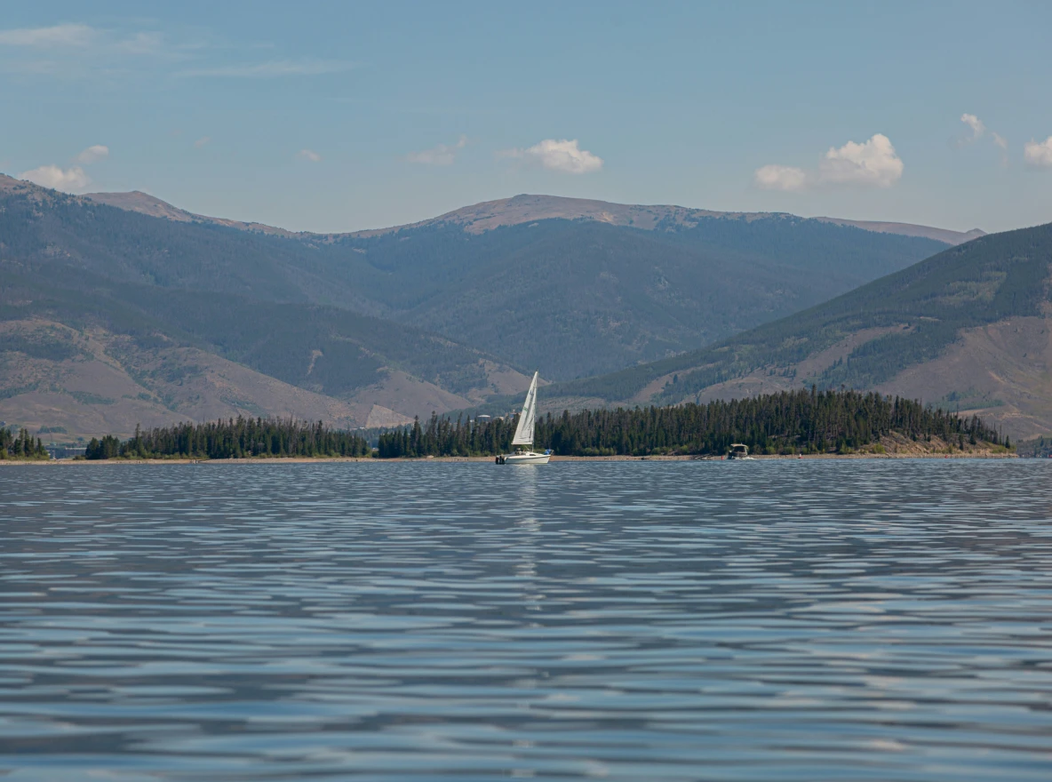 Photo of a happy couple on a sailboat