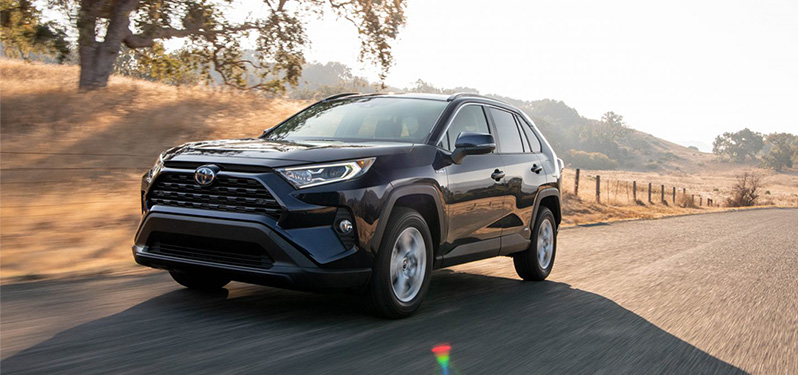 Toyota RAV4 Hybrid driving on road