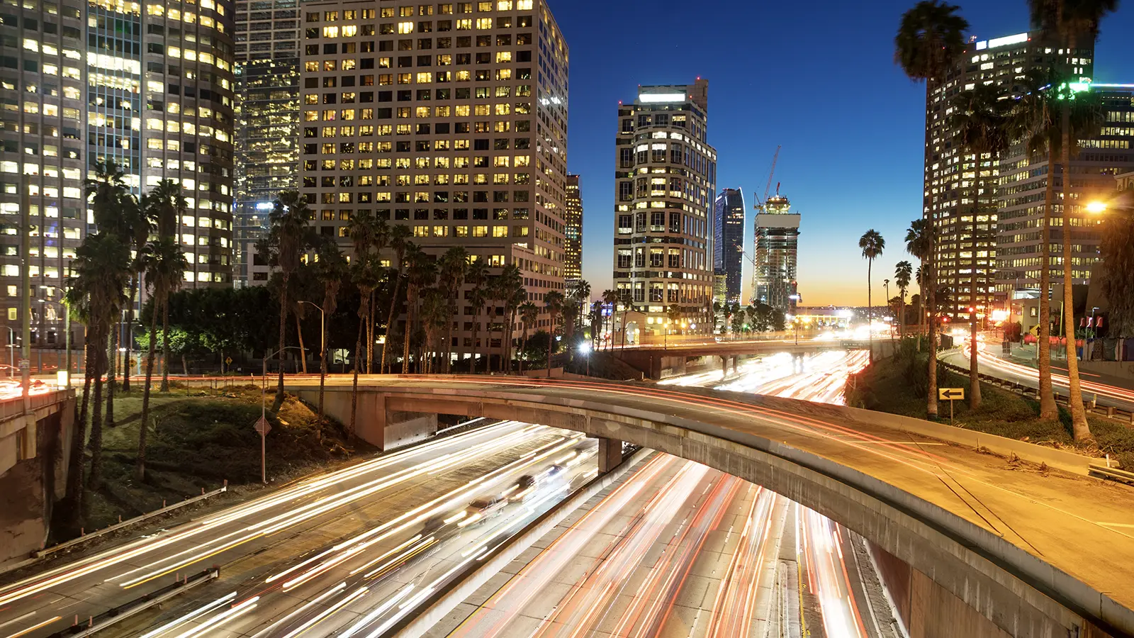LA traffic on highway