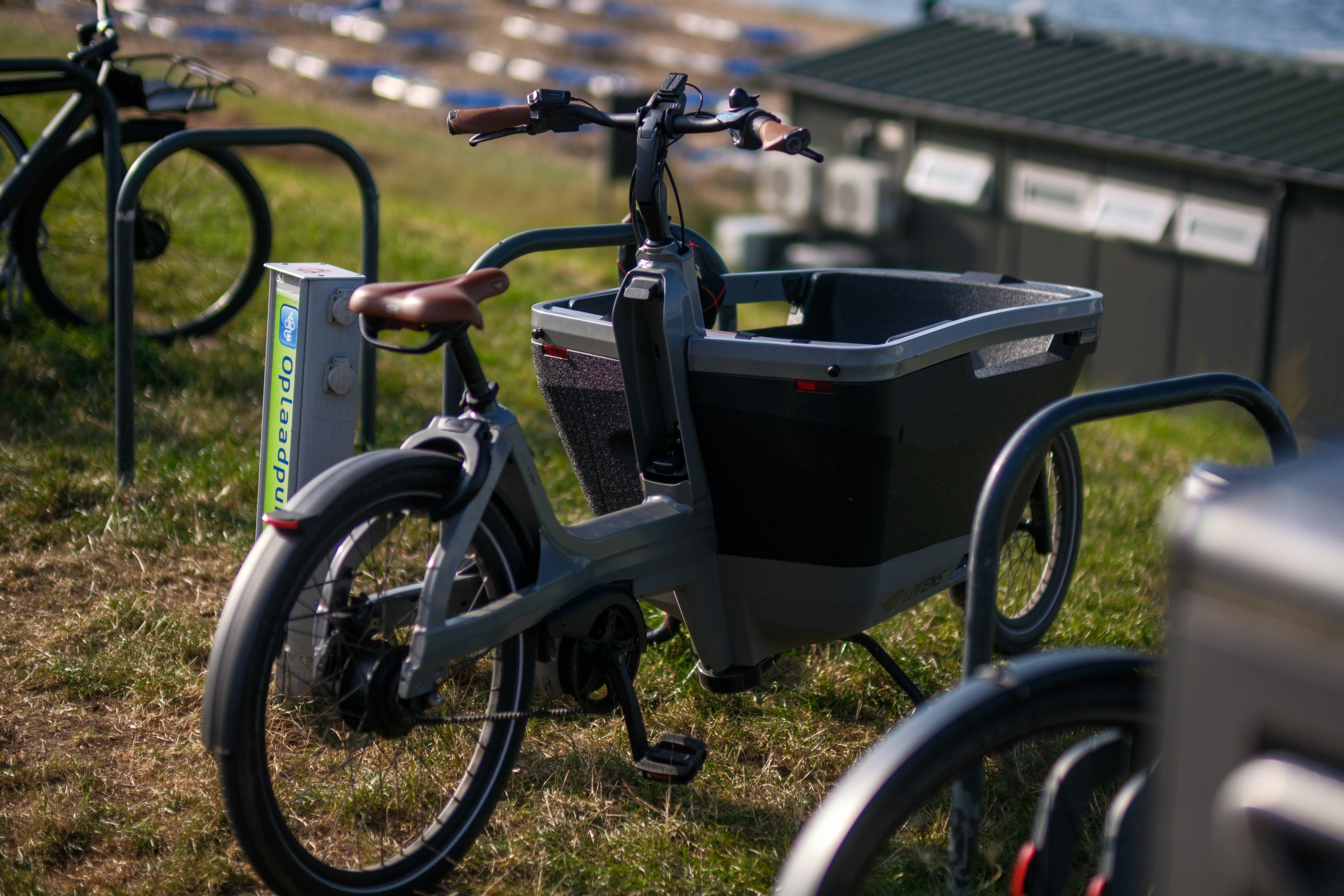 e-bike with a basket
