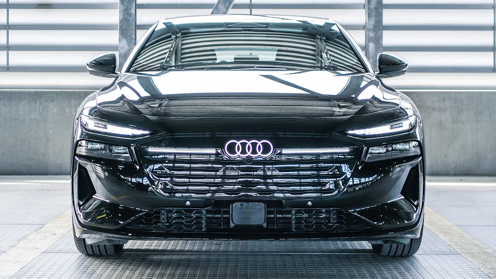 A 2025 Audi A6 e-Tron Sportback front-view