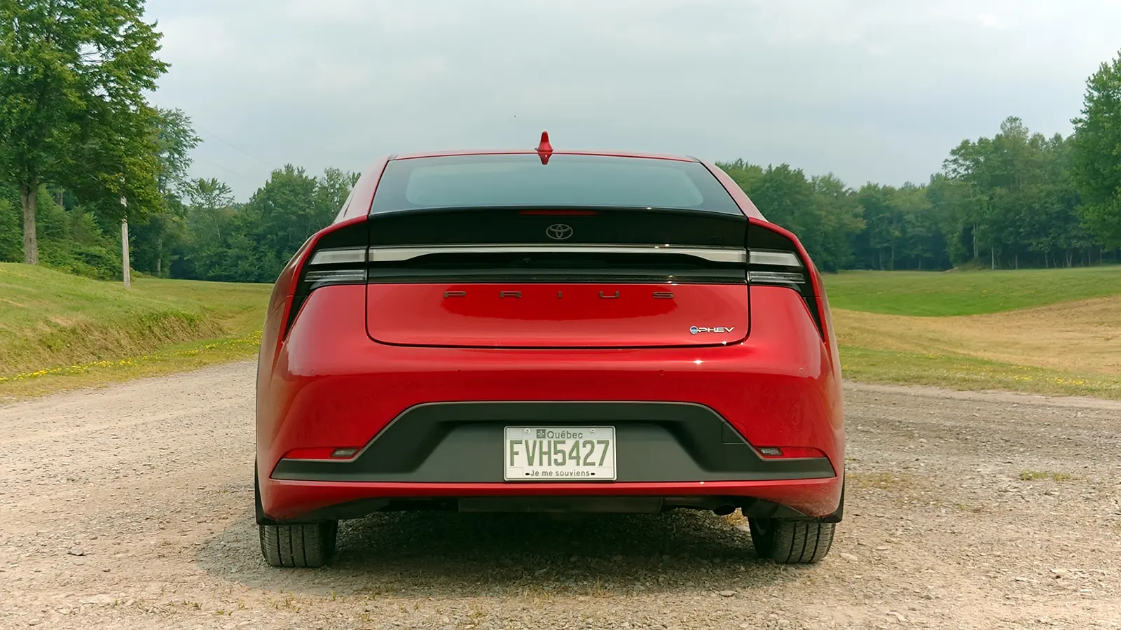 A Red 2026 Nissan Leaf rear view