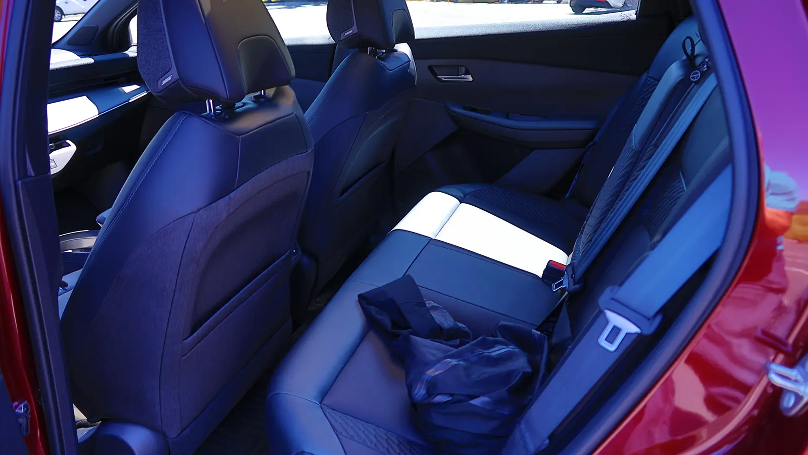 A 2026 Nissan Leaf rear seat view