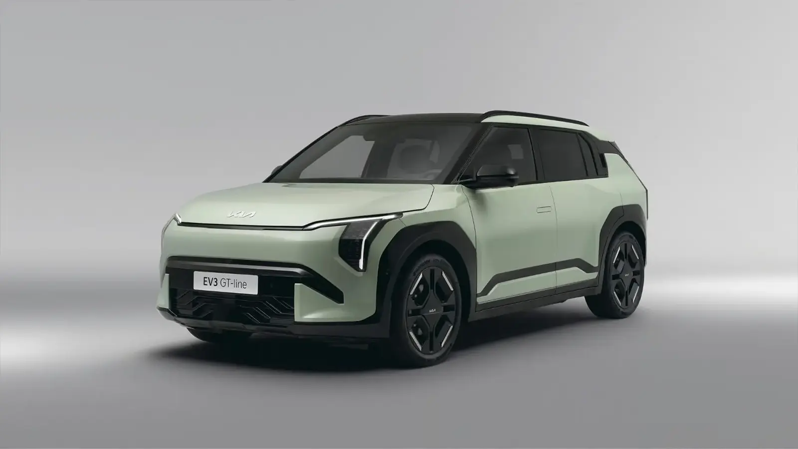 A silver 2025 Kia EV3