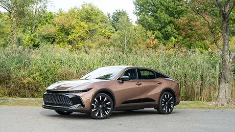 A rose gold 2026 Toyota Crown Platinum