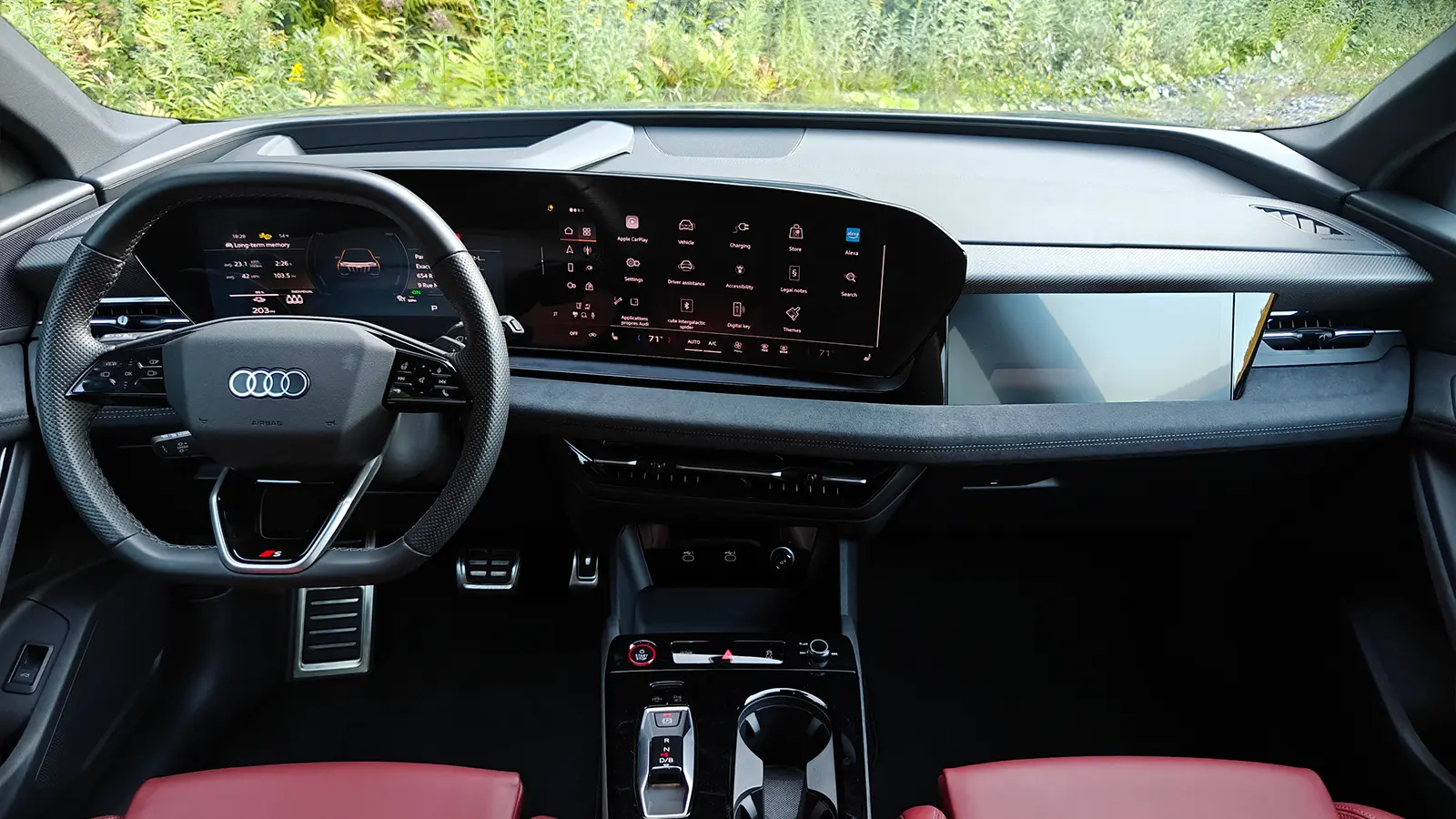 a 2025 Audi SQ6 e-tron driver view