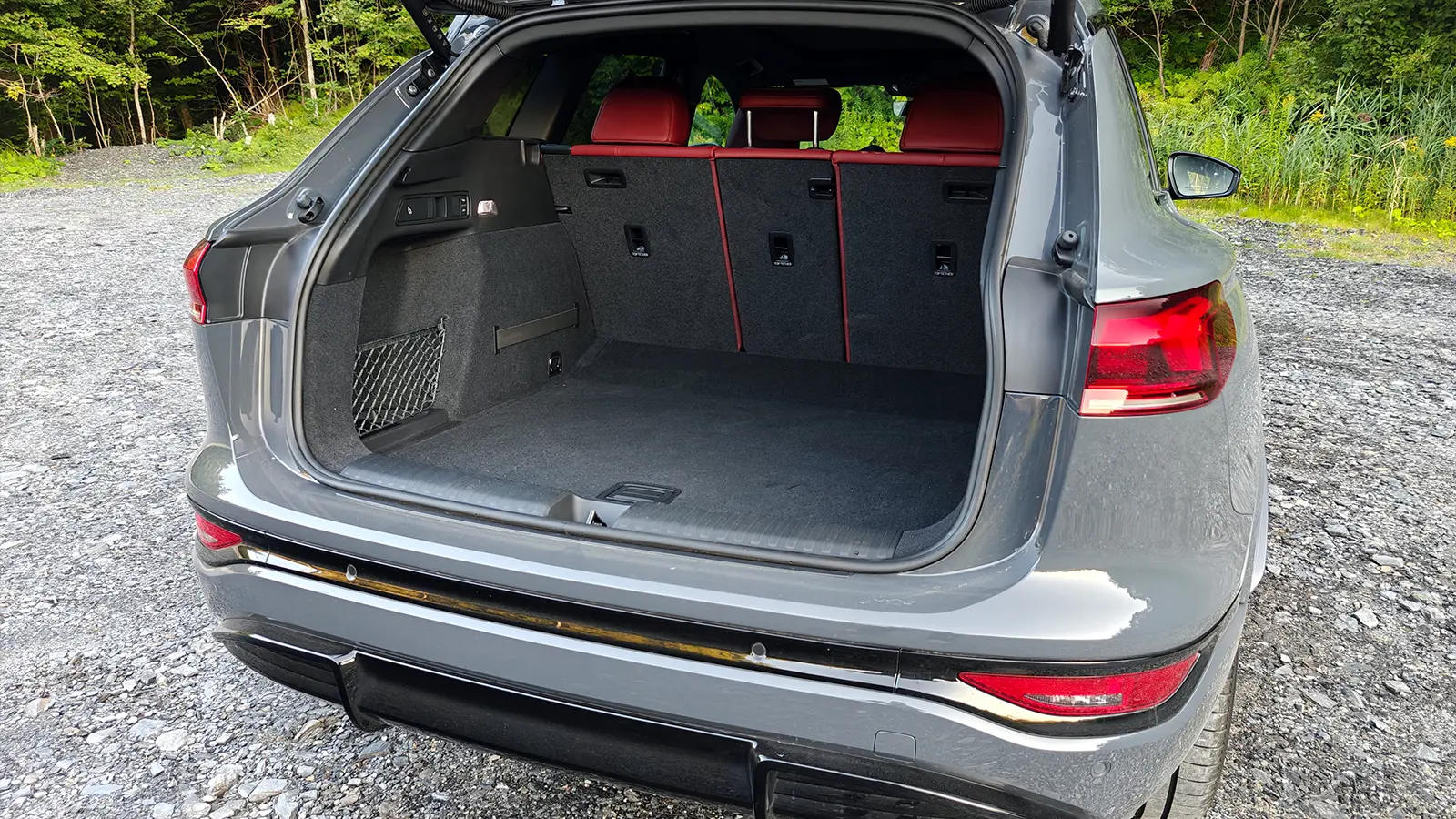 a 2025 Audi SQ6 e-tron rear trunk
