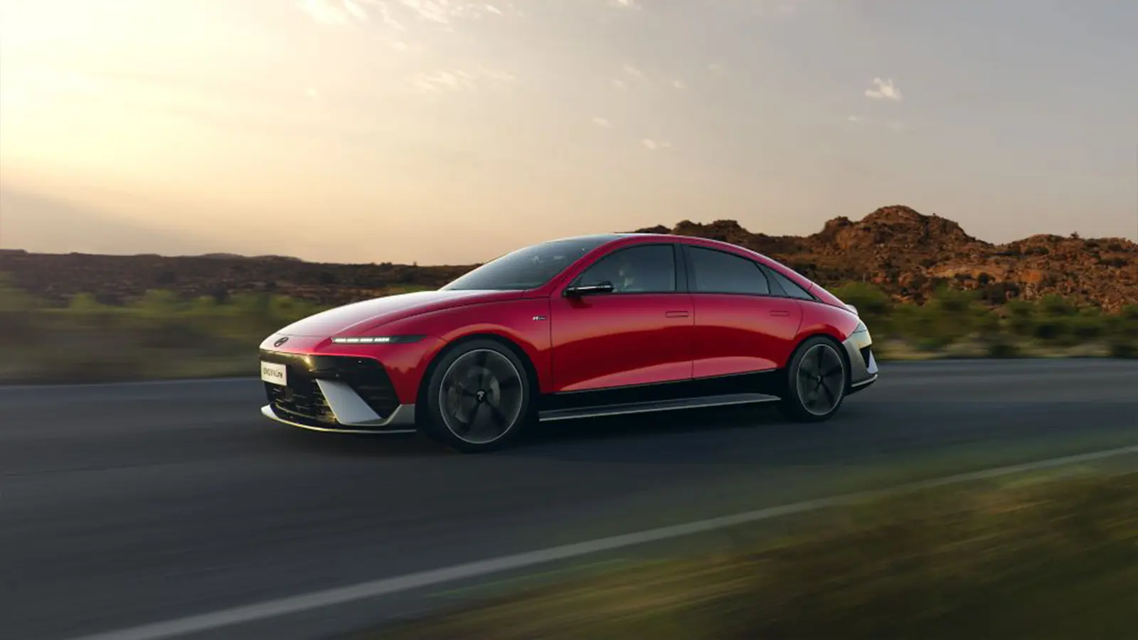 A red 2025 Hyundai ioniq 6
