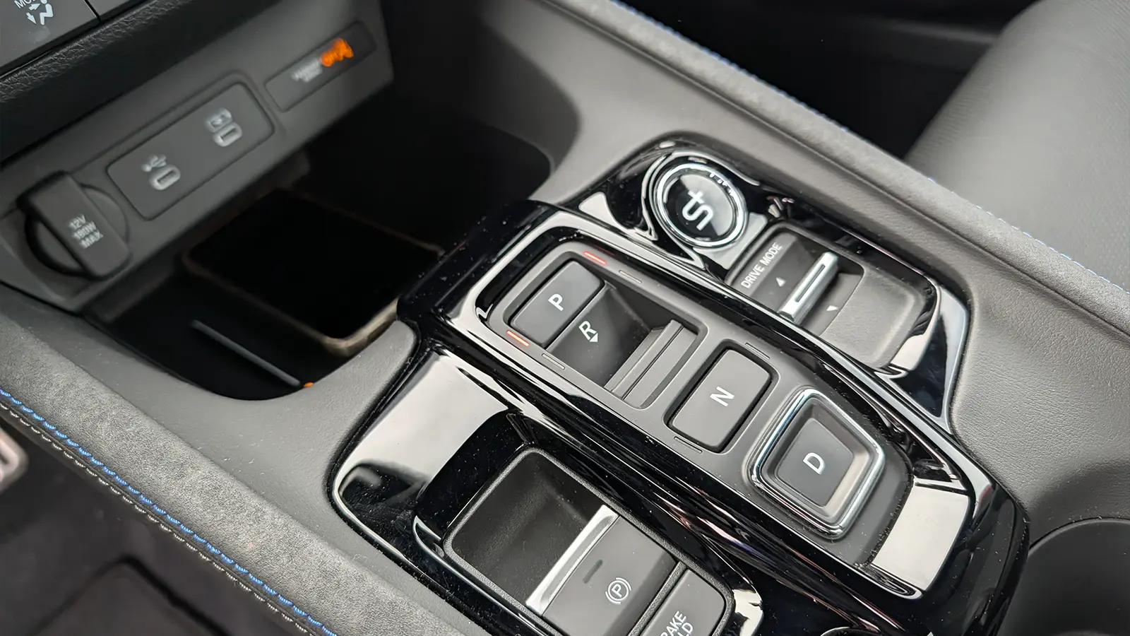 A 2026 Honda Prelude driver console controls close up