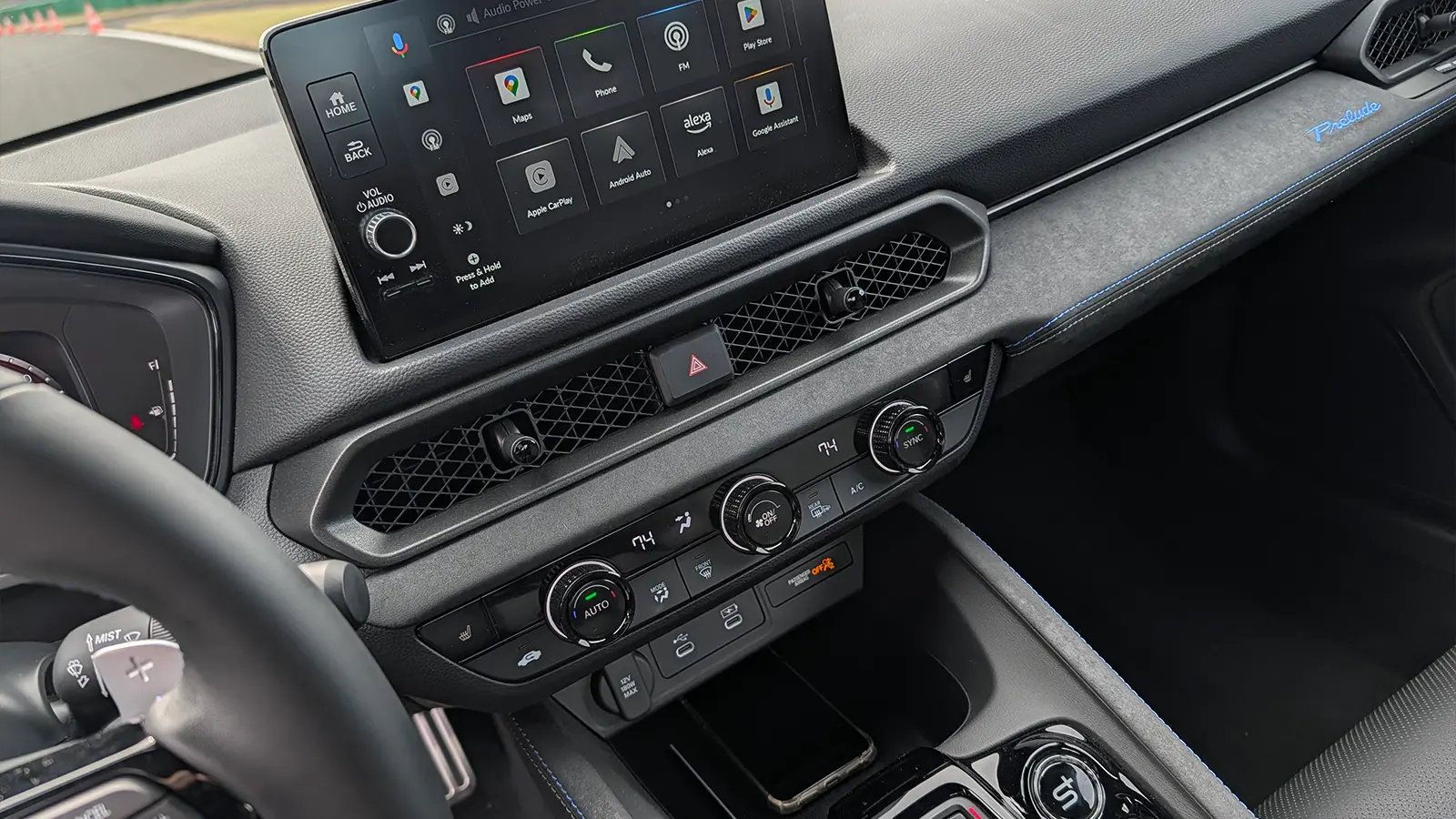 A 2026 Honda Prelude center HUD
