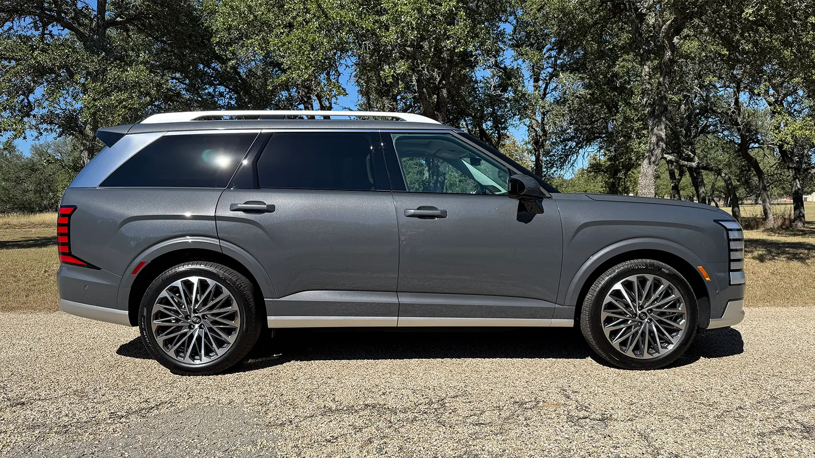 A dark gray 2026 Hyundai Hybrid Review side view