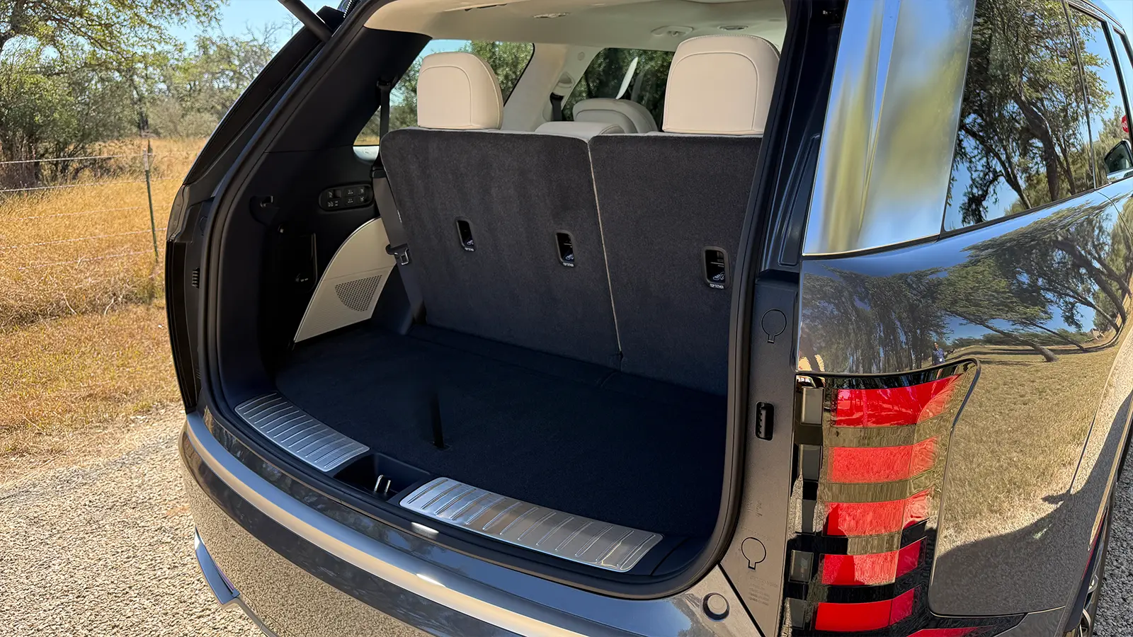 A dark gray 2026 Hyundai Hybrid Review cargo view