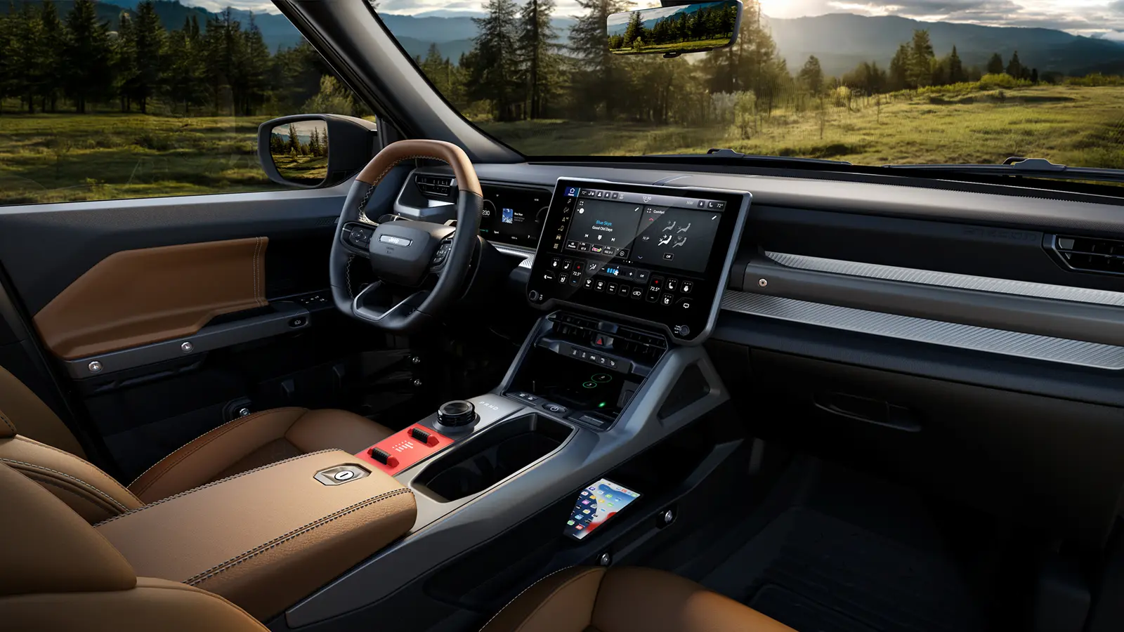 A 2026 Jeep Recon EV interior interior dashboard view