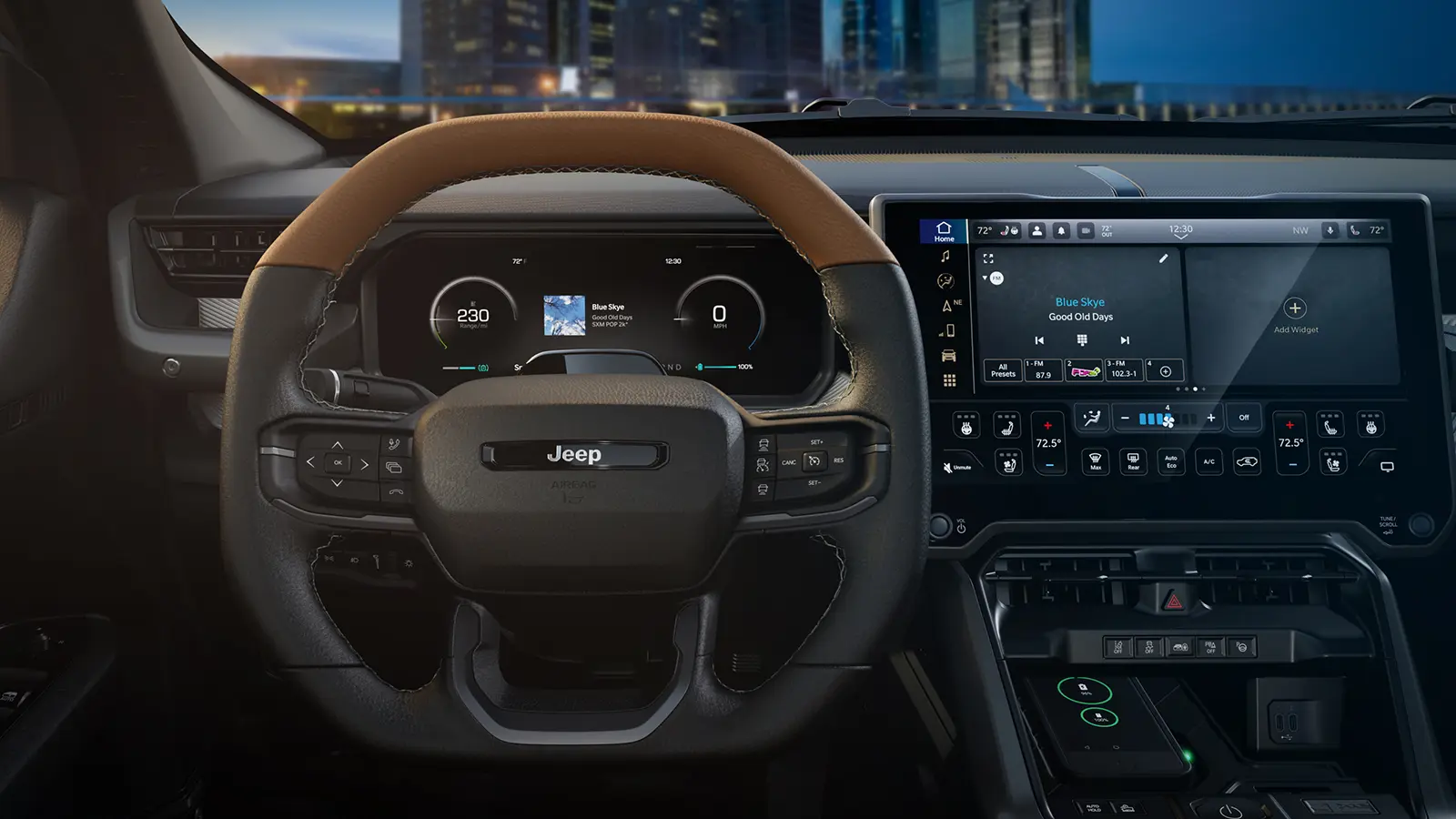 A 2026 Jeep Recon EV drivers view HUD