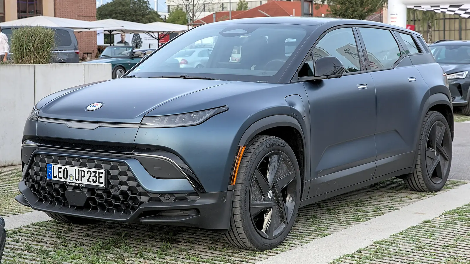 A dark blue Fisker ocean extreme