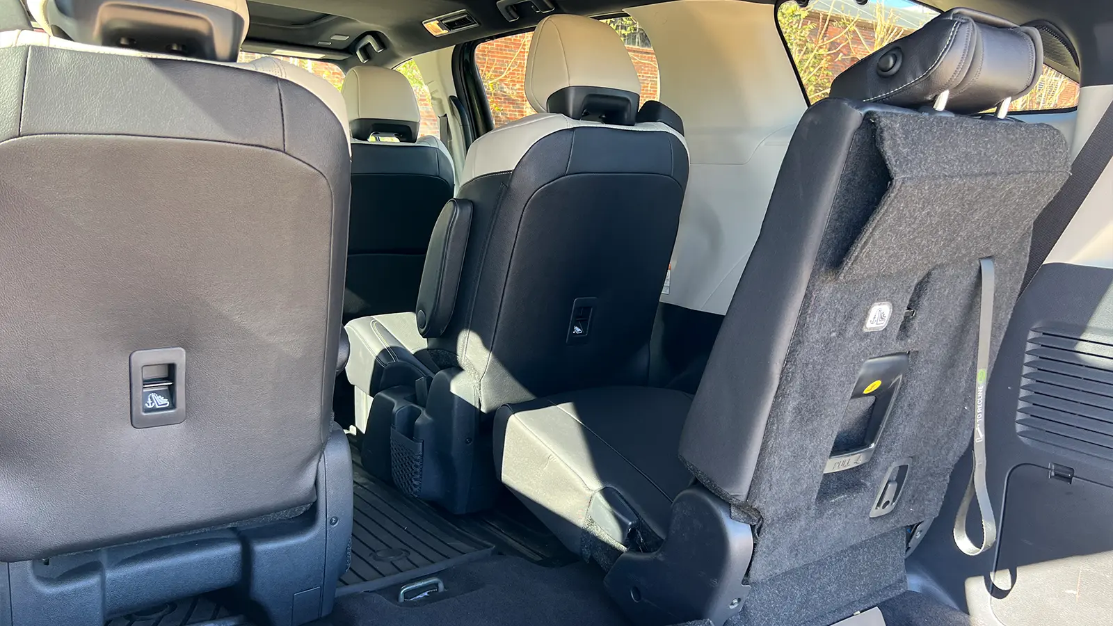 A 2025 Toyota Sienna Hybrid Platinum AWD 3rd row seat
