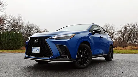 A blue 2026 Lexus NX 350h F sport