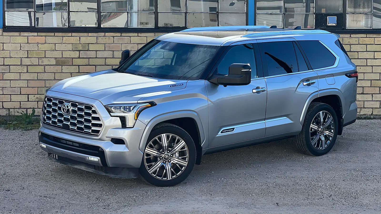 A silver 2026 Toyota Sequoia Hybrid Capstone