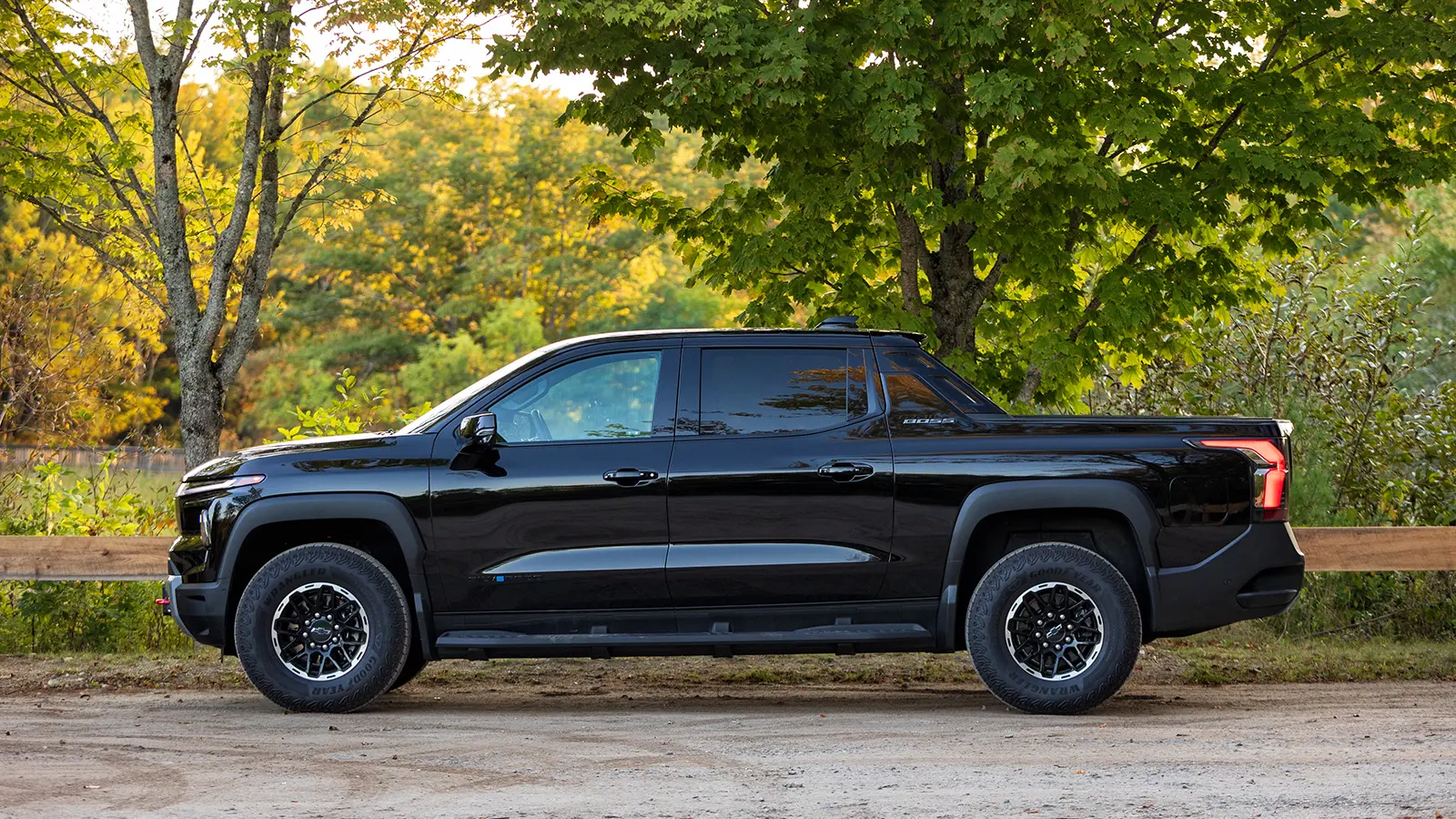 A 2026 Chevrolet Silverado EV trail boss side view