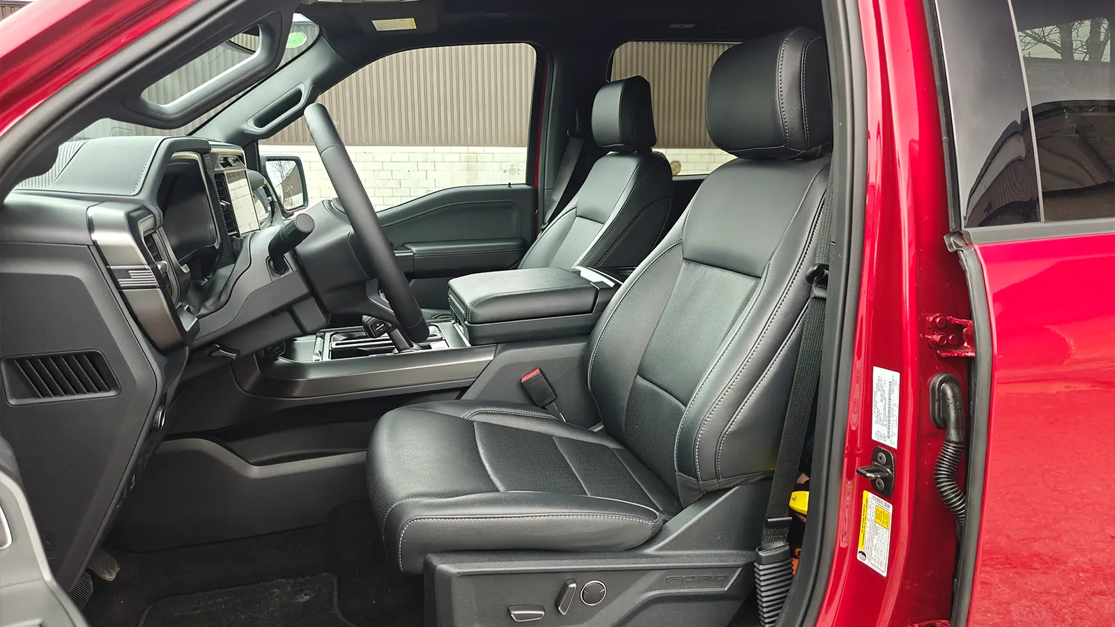 2025 Ford F-150 Powerboost Lariat driver side interior view