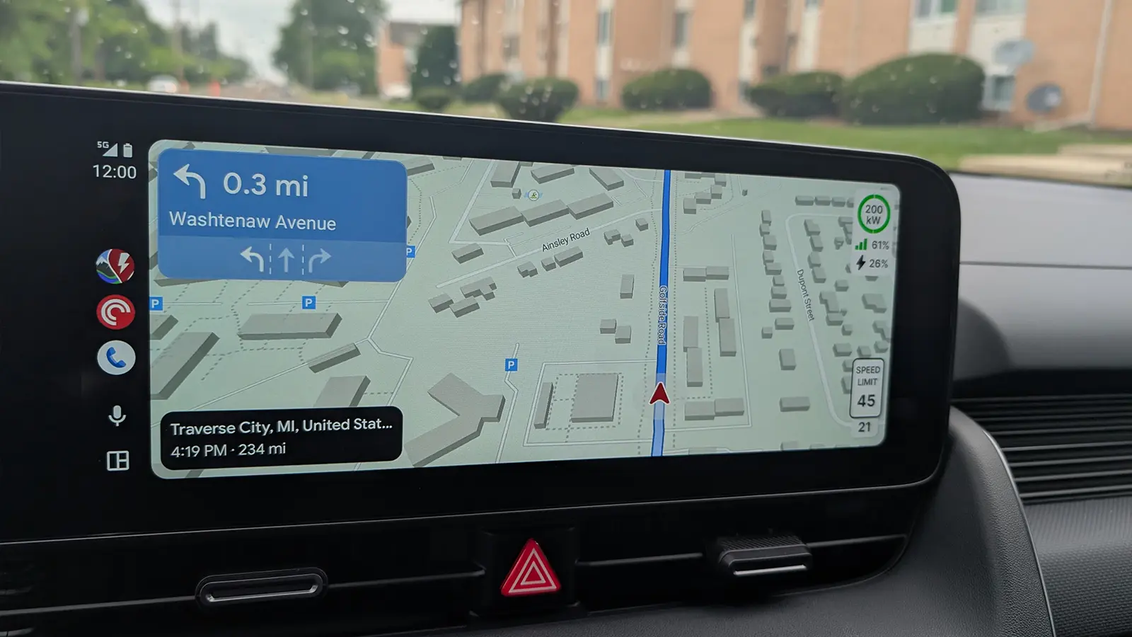 A black 2025 Hyundai 5 XRT HUD navigation displayed