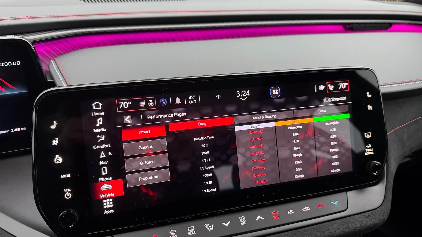 A silver 2026 Dodge Charger Daytona EV - performance HUD