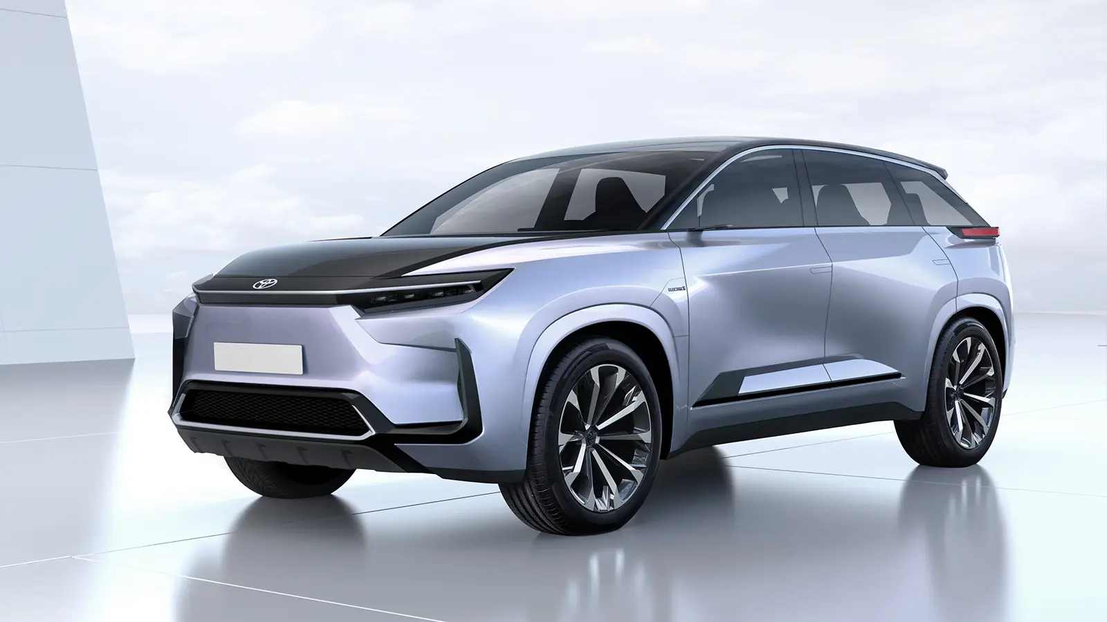 A silver 2027 Toyota Higherlander EV