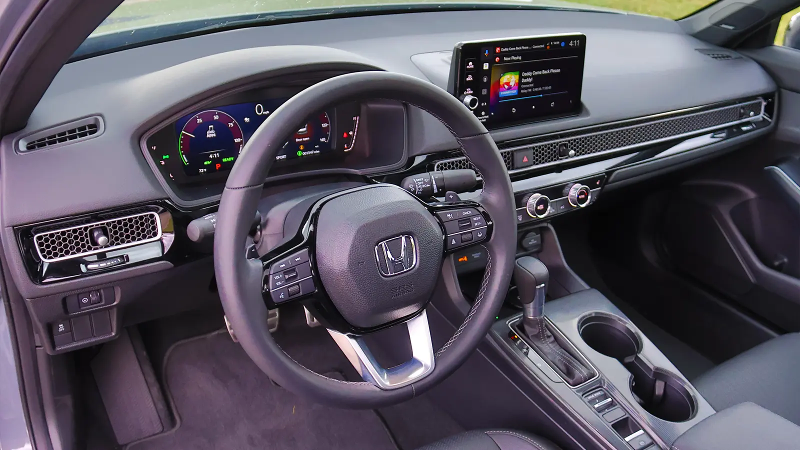2026 honda civic hybrid driver interior front view