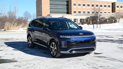 A dark blue 2026 Hyundai Ioniq 9 Calligraphy