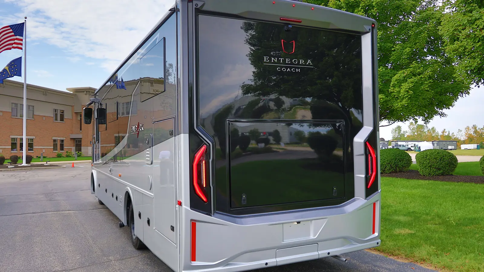 A Entegra Coach rear view
