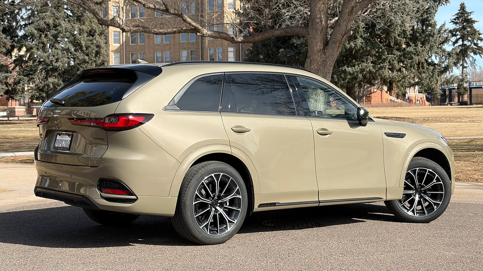 A 2026 Mazda CX 70 three quarter rear view