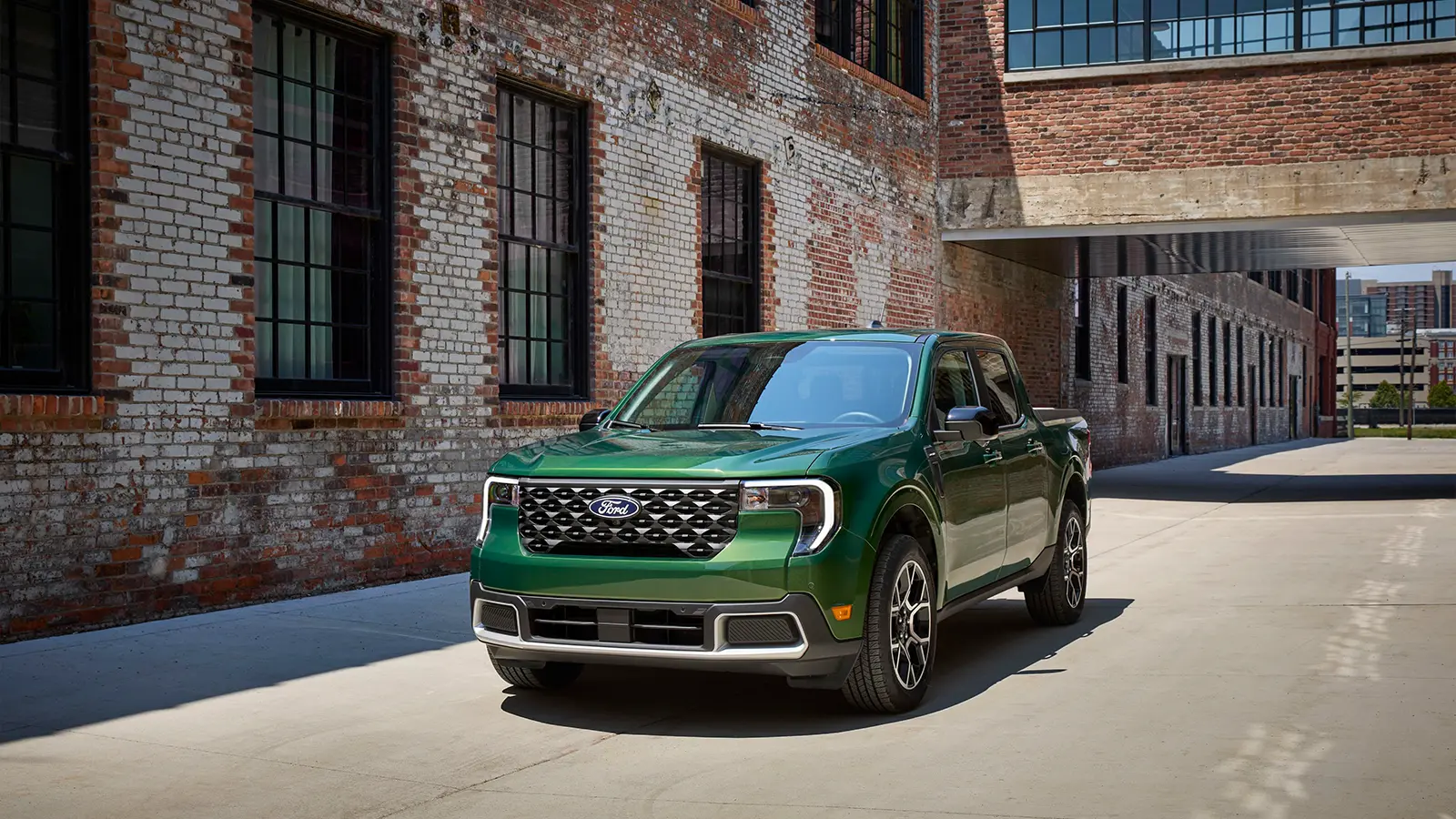 A green 2025 Ford Maverick