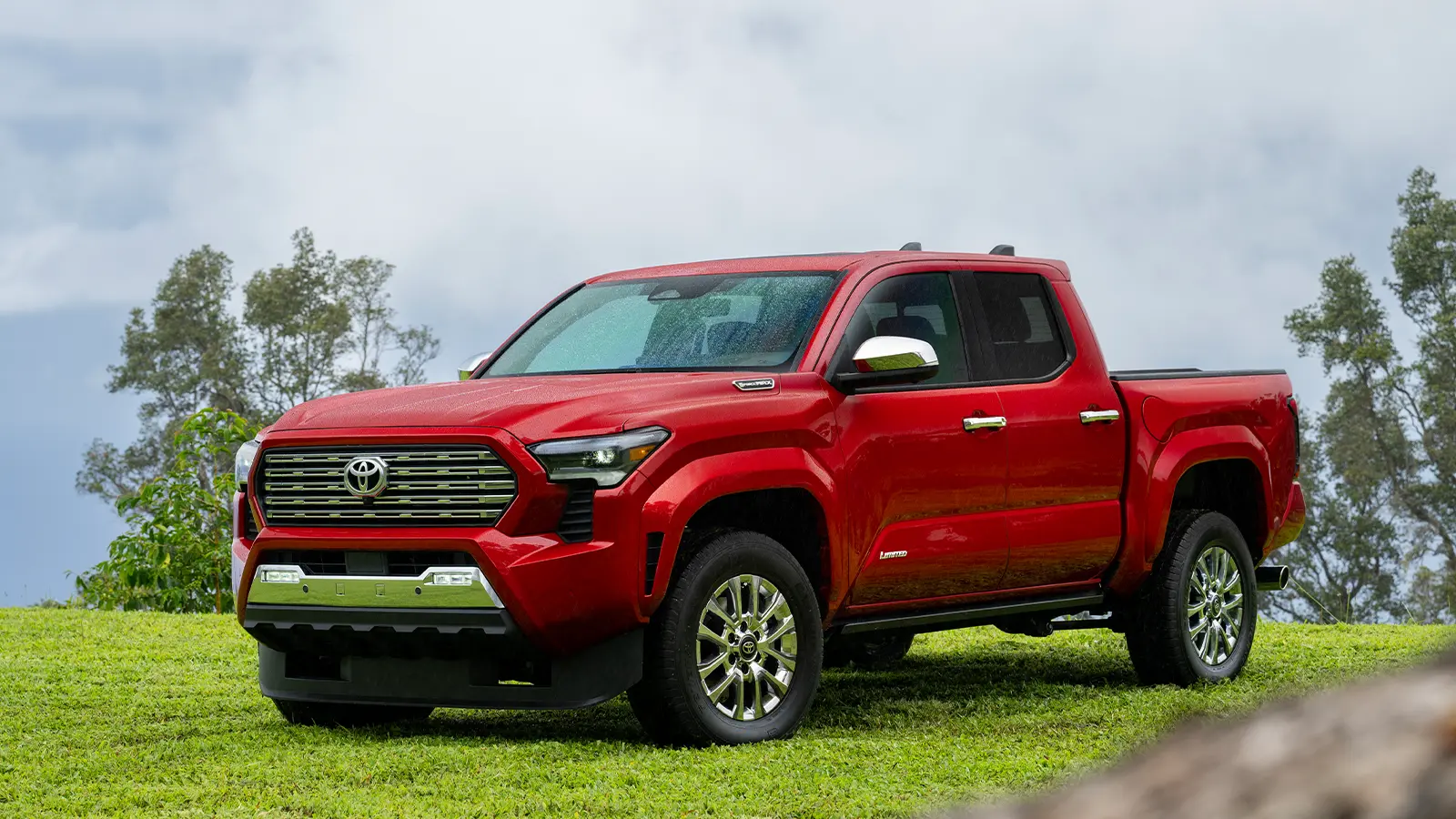 A red Toyota Tacoma Limited