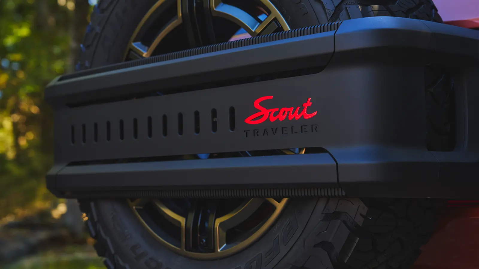 A Scout traveler rear wheel 