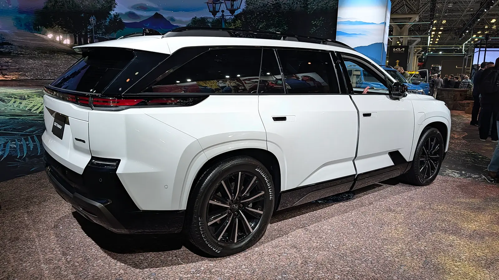 A Subaru Getaway rear side view