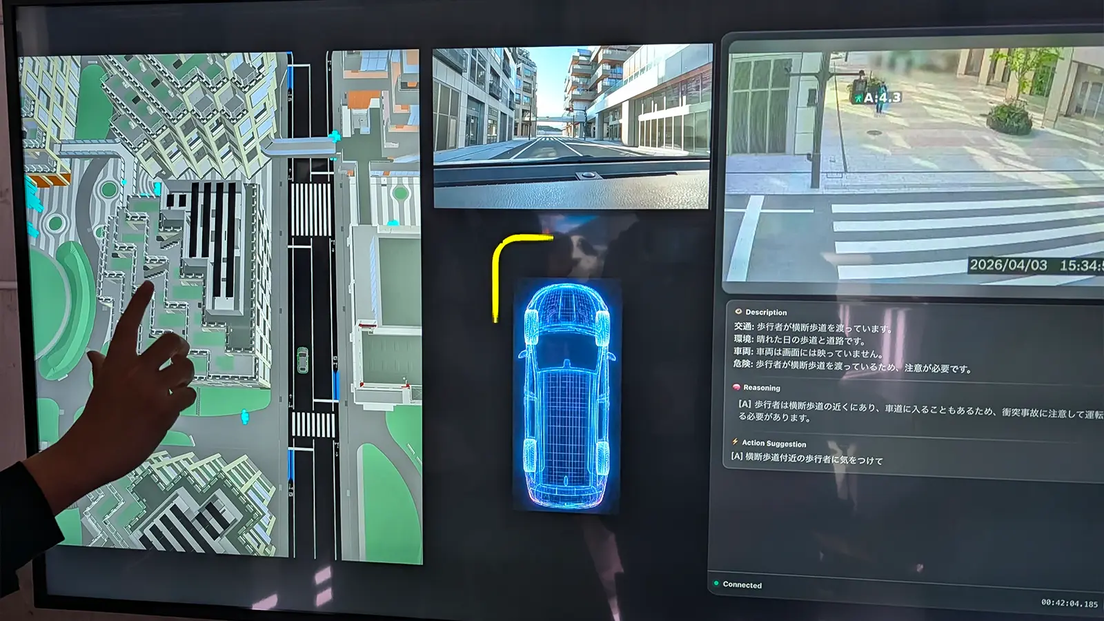 a screen view of the Toyota Woven city breakdown of the town