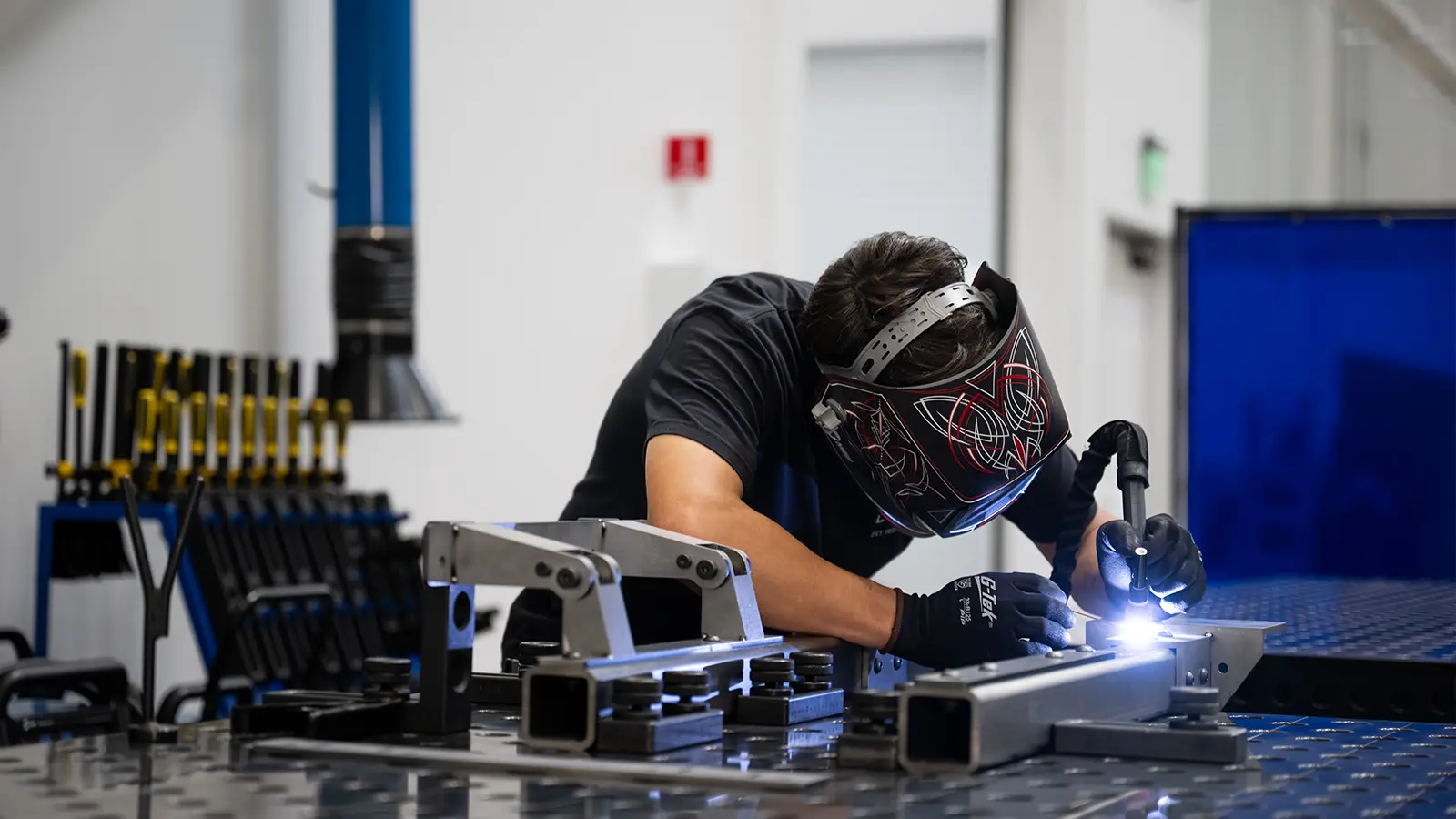 The Ford electric vehicle development building fabrication shop