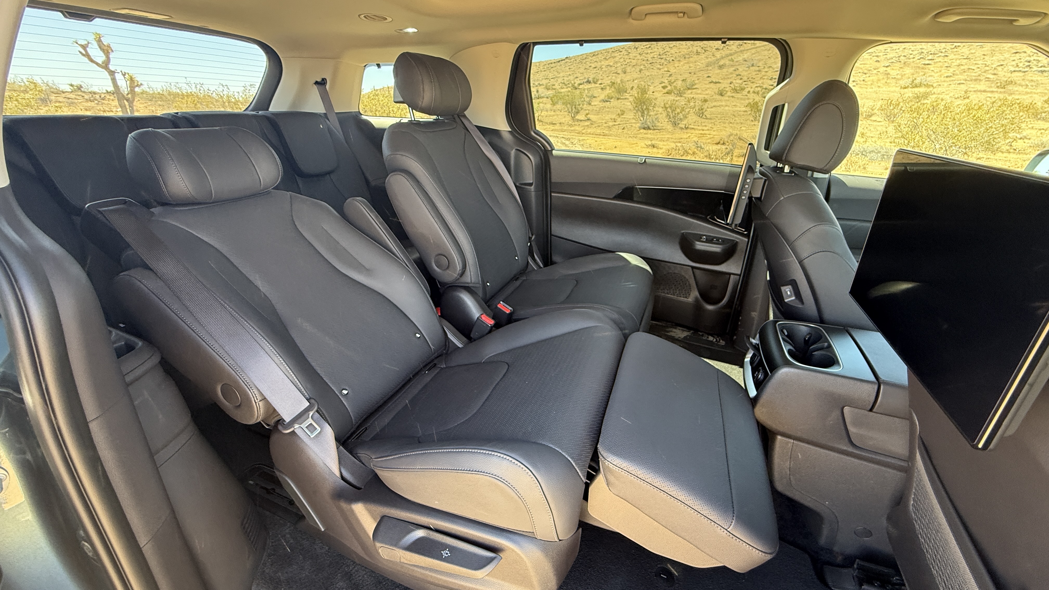 Backseat of Kia Carnival 2025 showcasing space