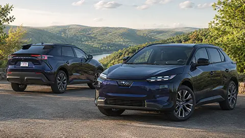 2026 Subaru Solterra Touring XT back and front angles